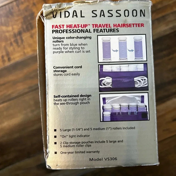 Vidal Sassoon 10 Soft Touch Travel Hairsetter Rollers Fast Heatup In Box w/Pouch - Picture 4 of 11